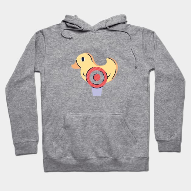 yellow duck red target design Hoodie by Artistic_st